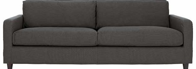 Habitat Chester Charcoal 3 Seat Sofa with Dark