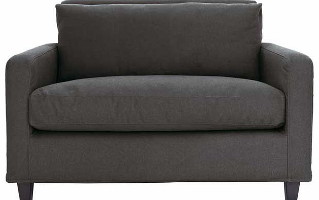 Habitat Chester Charcoal Compact Sofa with Dark