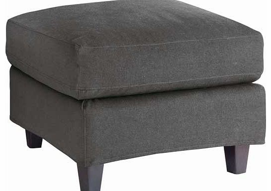 Chester Charcoal Footstool with Dark