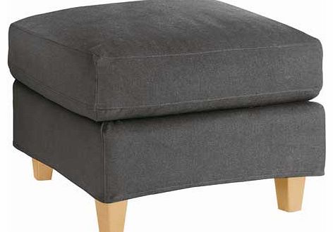 Habitat Chester Charcoal Footstool with Oak Feet