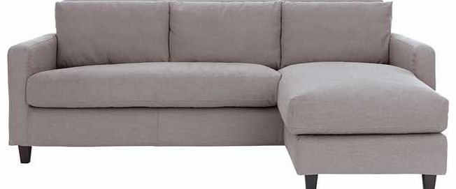 Habitat Chester Grey Chaise Sofa with Dark