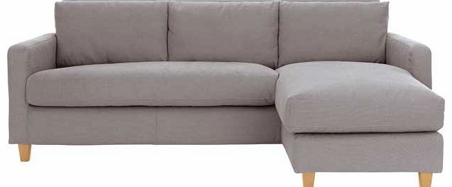 Habitat Chester Grey Chaise Sofa with Oak Feet