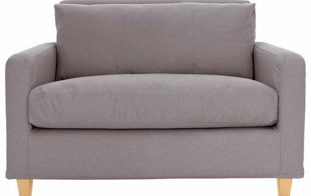 Habitat Chester Grey Compact Sofa with Oak Feet