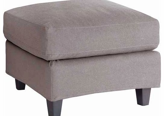 Chester Grey Footstool with Dark Stained