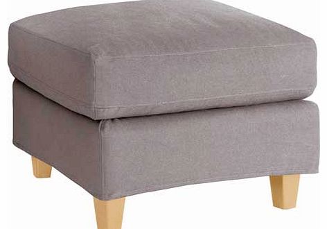 Chester Grey Footstool with Oak Feet
