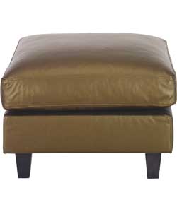 Chester Leather Footstool - Bronze