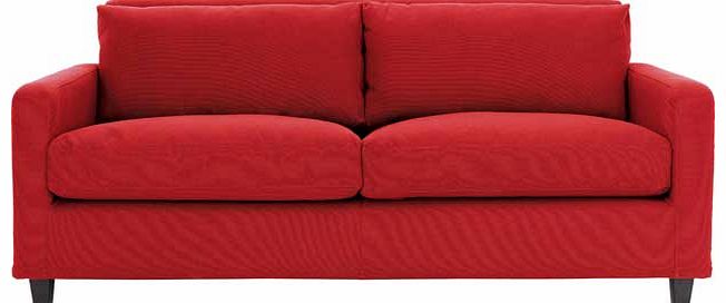 Habitat Chester Red 2 Seat Sofa with Dark