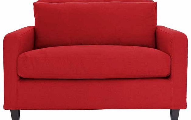 Habitat Chester Red Compact Sofa with Dark