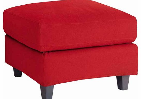 Chester Red Footstool with Dark Stained