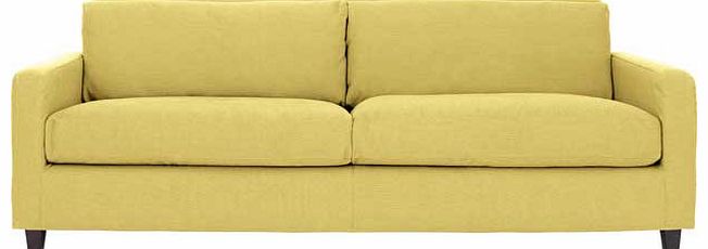 Habitat Chester Yellow 3 Seat Sofa with Dark