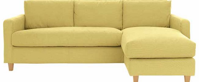 Habitat Chester Yellow Chaise Sofa with Oak Feet
