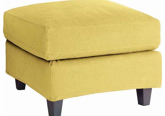 Chester Yellow Footstool with Dark