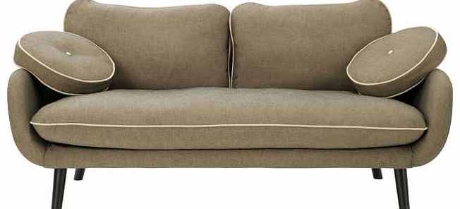 Cori Natural Fabric 2 Seat Sofa