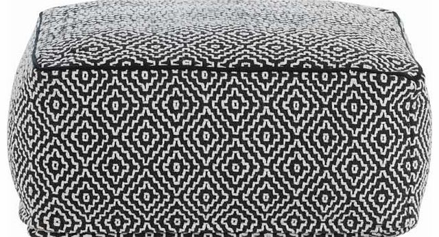Habitat Durrie Black Floor Cushion