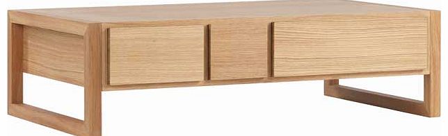 Hana II 6 Drawer Coffee Table - Oak