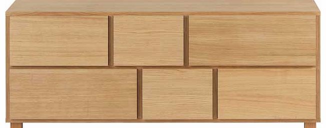Habitat Hana II 6 Drawer Low Chest - Oak