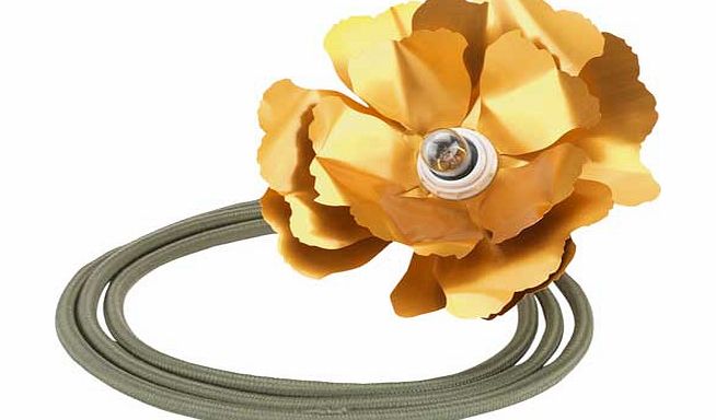 Habitat Helena Single Flower Table Lamp - Gold