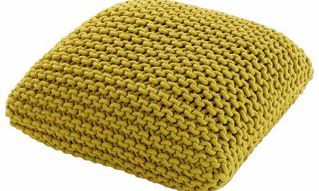 Habitat Knot Small Yellow Floor Cushion