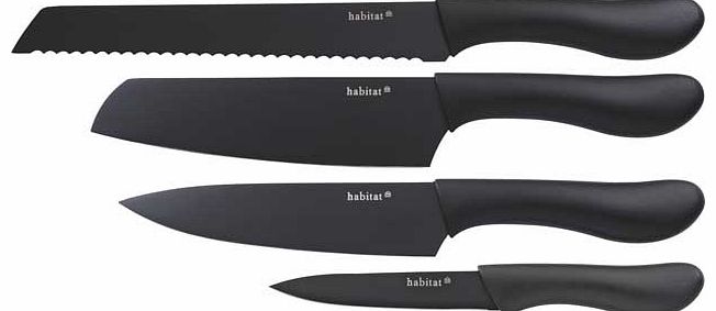 Habitat Onyx 4 Piece Knife Set