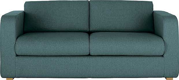 Porto Blue Fabric 3 Seat Sofa Bed
