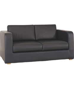 Habitat Porto Leather 3 Seater Sofa Bed - Black