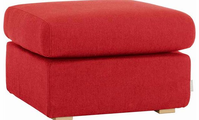 Porto Red Fabric Footstool