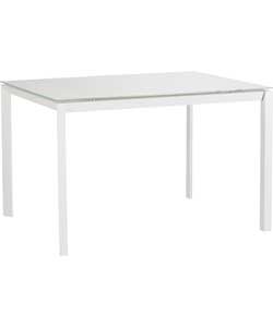 Rio Extending Glass Dining Table - White