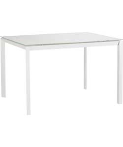 Habitat Rio Extending Glass Dining Table - White