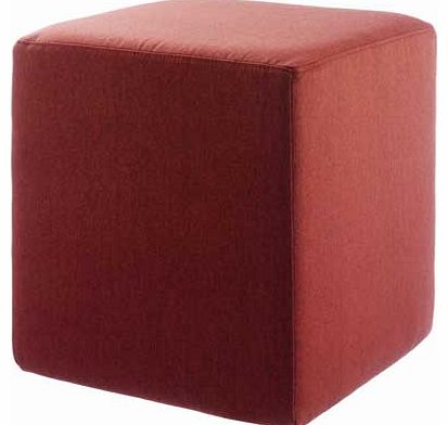 Habitat Rox Rust Red Cube Footstool