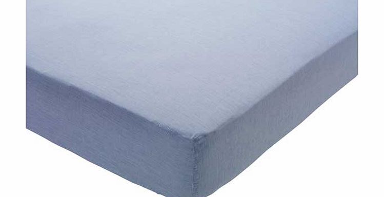 Habitat Skye Blue Fitted Sheet - Double