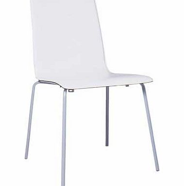 Habitat Verdi Leather Dining Chair - White