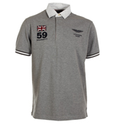Aston Martin Light Grey Pique Polo Shirt