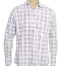 Blue and Lilac Check Long Sleeve Shirt