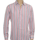 Hackett Blue and Pink Stripe Long Sleeve Shirt