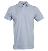 Hackett Blue and White Stripe Polo Shirt