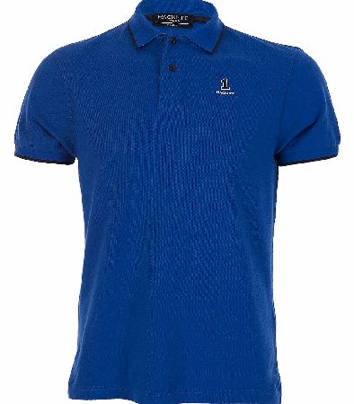 Hackett Chest Logo Blue Polo