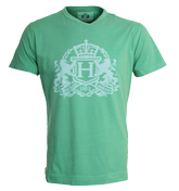 Hackett Green T-Shirt with Printed Design