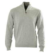 Hackett Grey 1/4 Zip Sweater