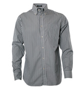Hackett Grey and White Stripe Long Sleeve Shirt