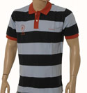 Navy & Sky Stripe No.2 Cotton Polo Shirt