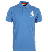 Hackett New Classic Bright Blue Pique Polo Shirt