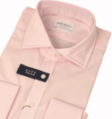 Pink Long Sleeve City Collar Cotton Shirt