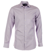 Hackett Purple Needle Stripe Slim Fit Shirt