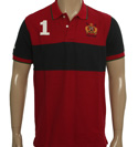 Hackett Red and Navy Polo Shirt