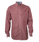 Hackett Red and White Stripe Long Sleeve Shirt