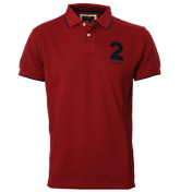 Hackett Red No.2 Pique Polo Shirt