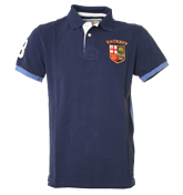 Hackett Royal Blue Pique Polo Shirt