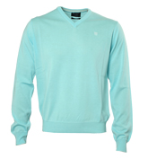 Hackett Turquoise V-Neck Sweater
