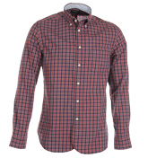 Hackett Vintage Blue and Red Check Slim Fit Shirt