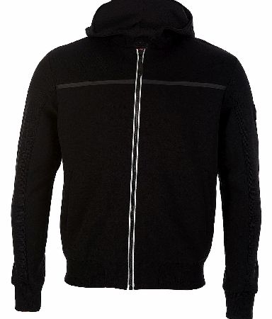 Hackett Zip Up Hooded Jersey Black